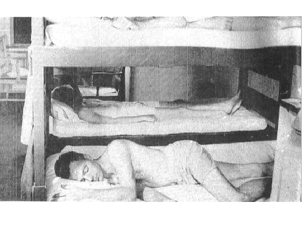 Lt. Moore Sleeping in Foreground